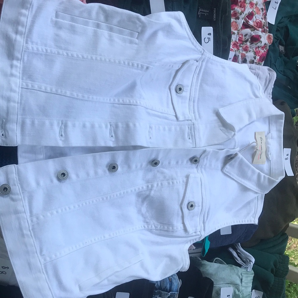 Vince Camuto White Denim Vest